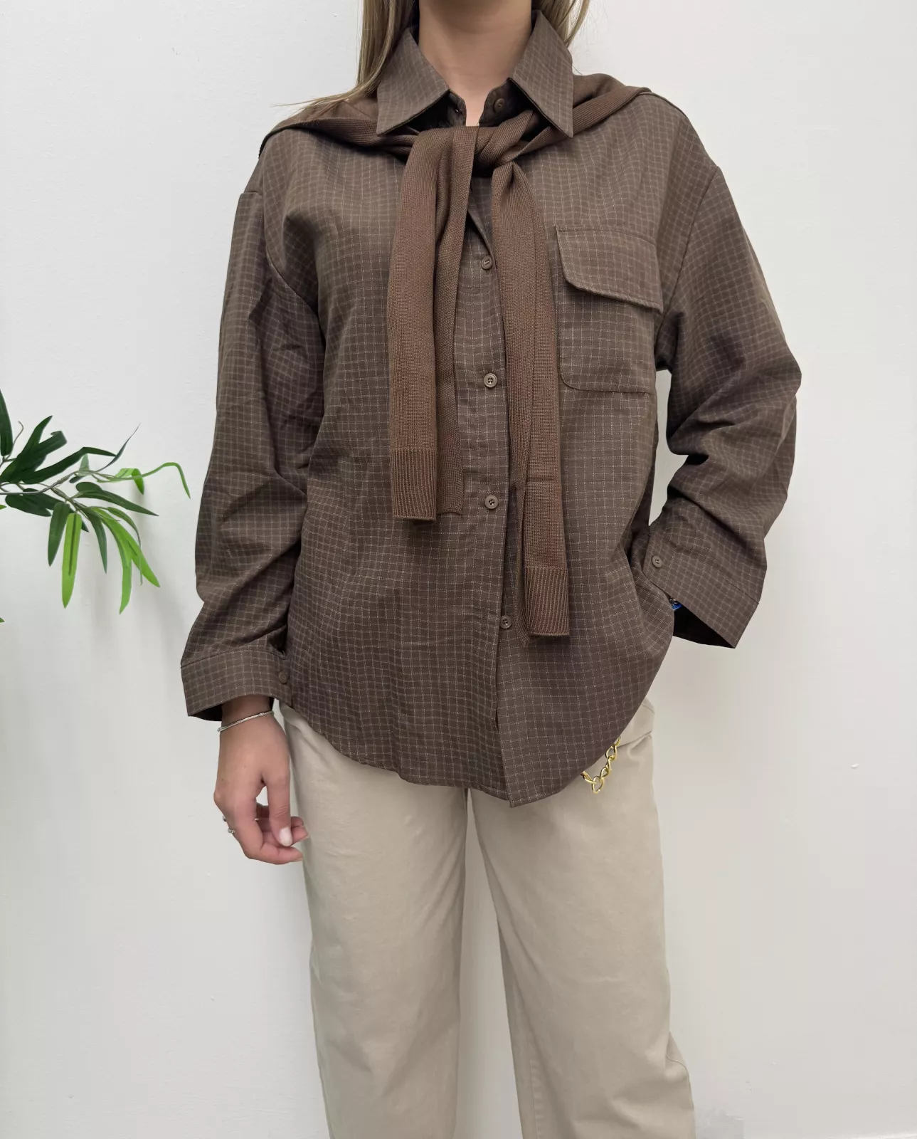 Camicia a Quadri con Maglioncino 2