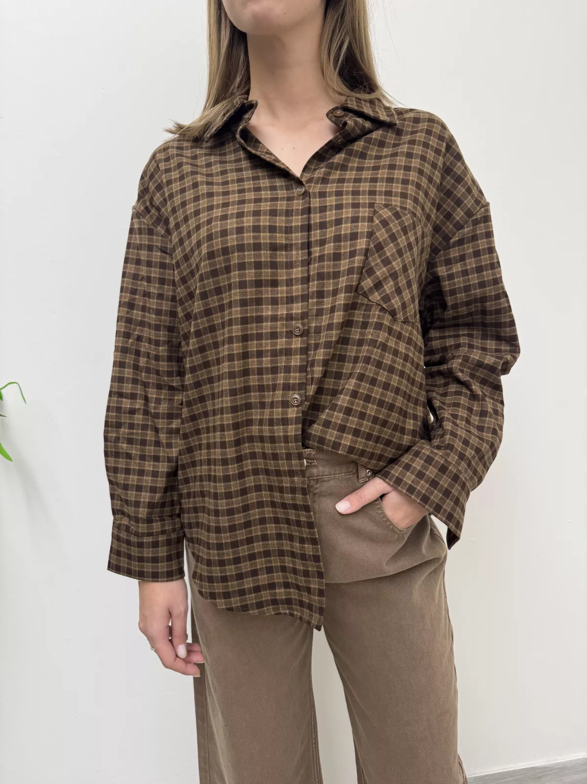 Camicia a Quadri Marrone 2