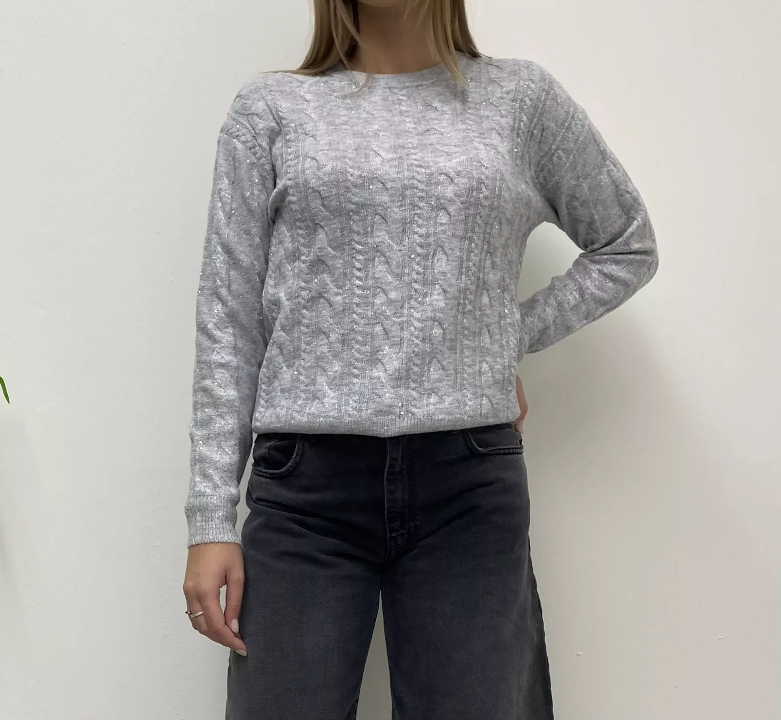 Maglione Trecce Pailettes Markup 2