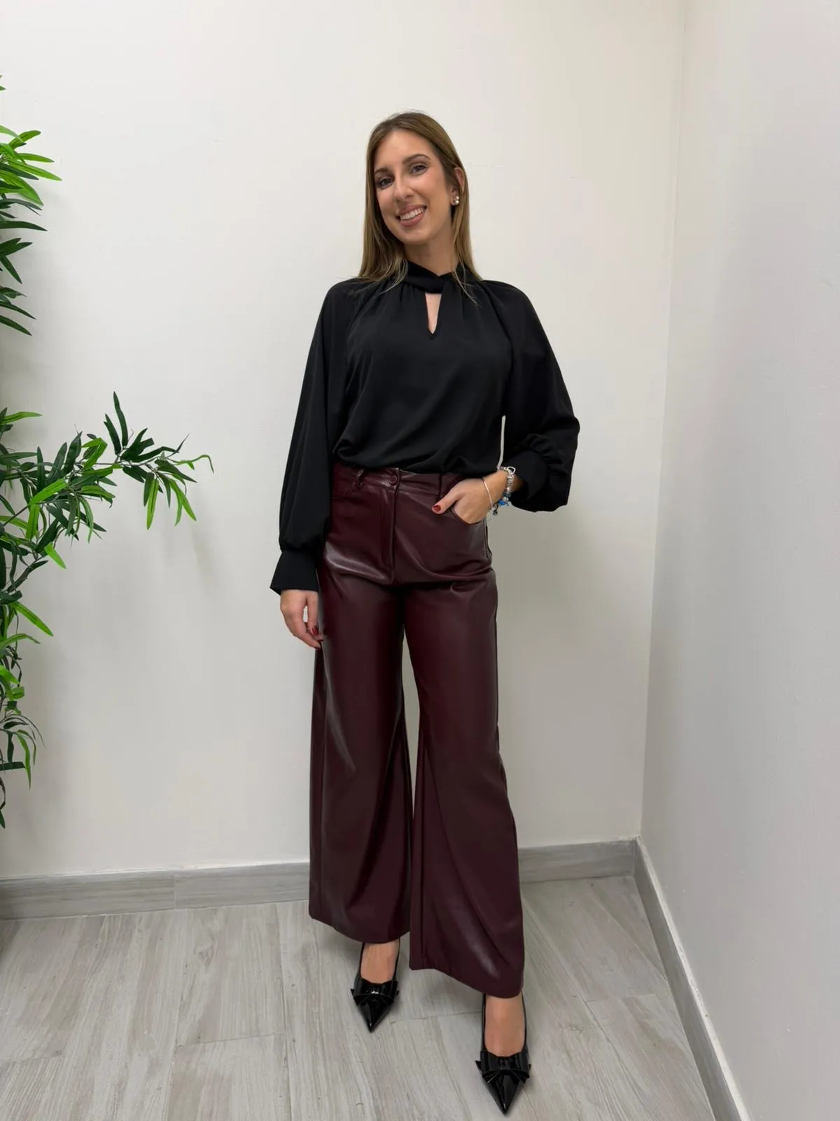 Pantalone Ecopelle a Palazzo Tensione In 1