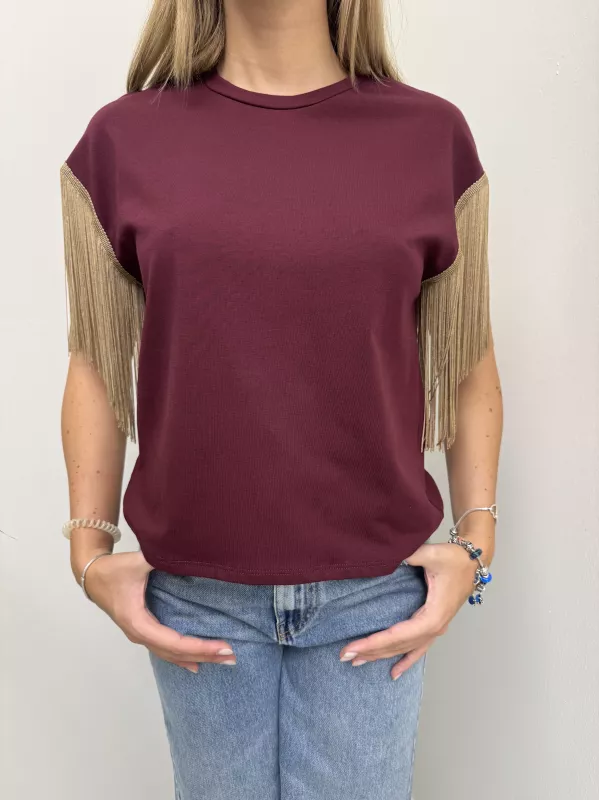 T-shirt con frangie Susy Mix 2