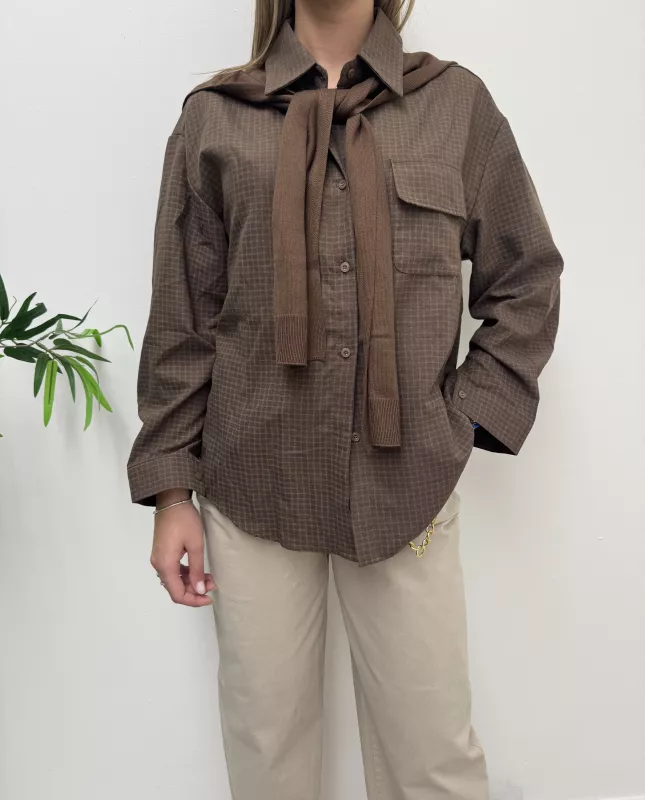 Camicia a Quadri con Maglioncino 2