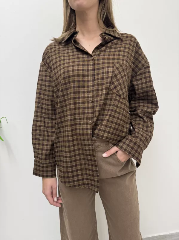 Camicia a Quadri Marrone 2