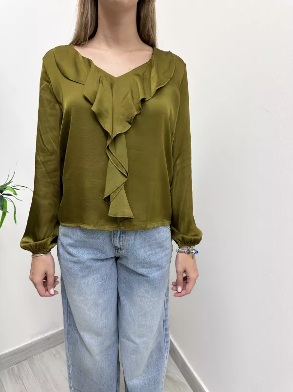 Blusa Satin con Rouche Susy Mix 2