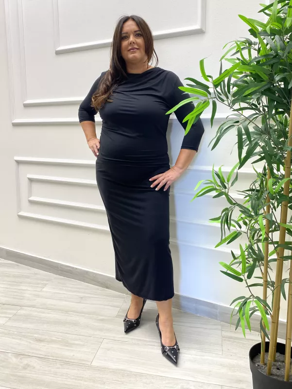 Abito In Maglia Nero Susy Star 1