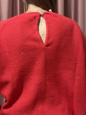 MAGLIONE ROSSO CON PICCOLE PAILLETTES SUSY MIX - immagine 5